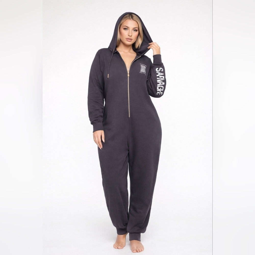 NWT Savage X Fenty Hooded Lounge Onesie – Size Large Rihanna